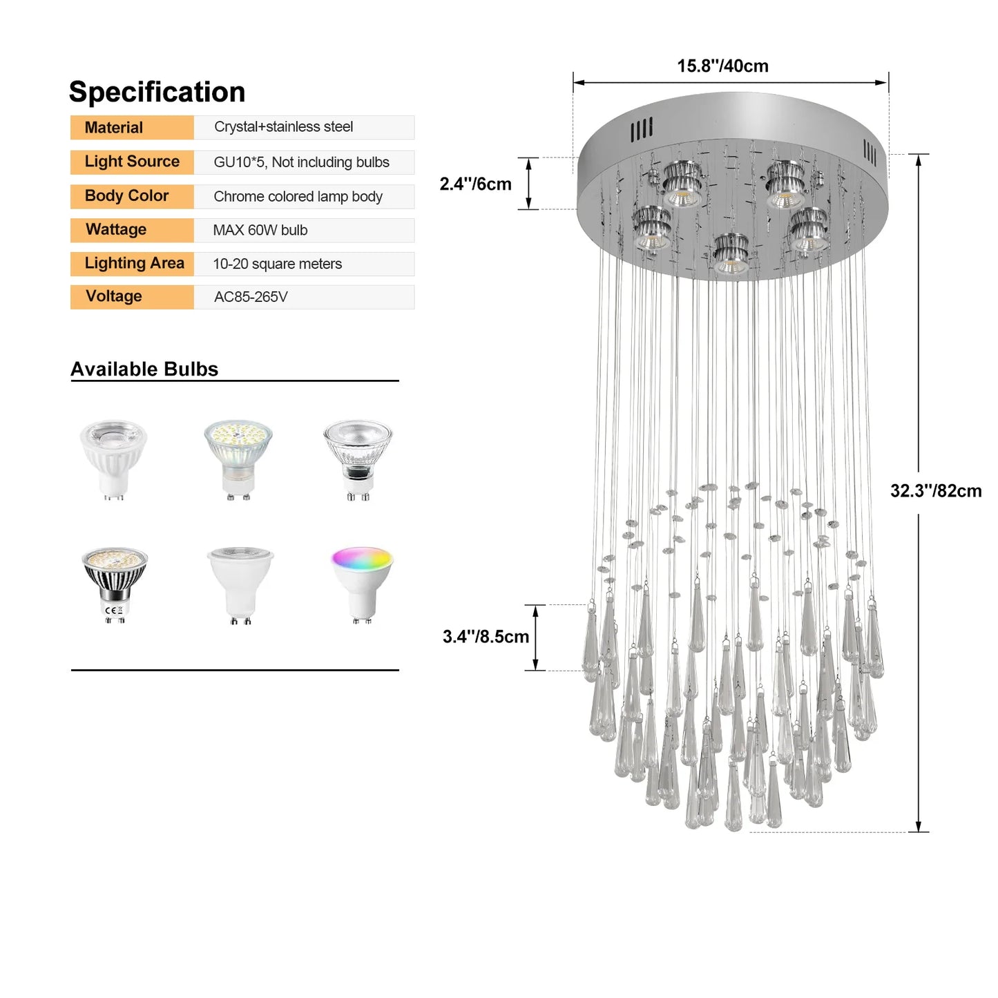 Luxury Crystal Led Pendant Light Loft Stair Droplight Modern Chandelier Ceiling Lamps Home Appliance Deco Lustre Hanging Fixture