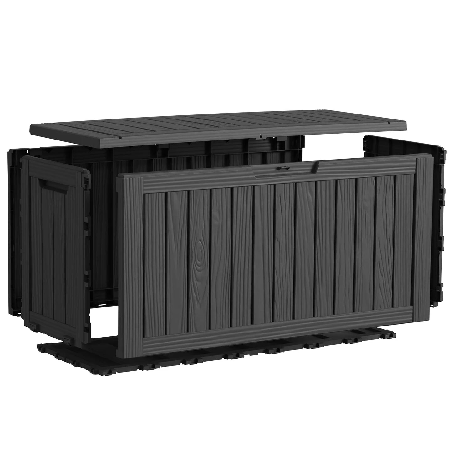 Outdoor Waterproof Storage Box With Wheels Lockable Lid