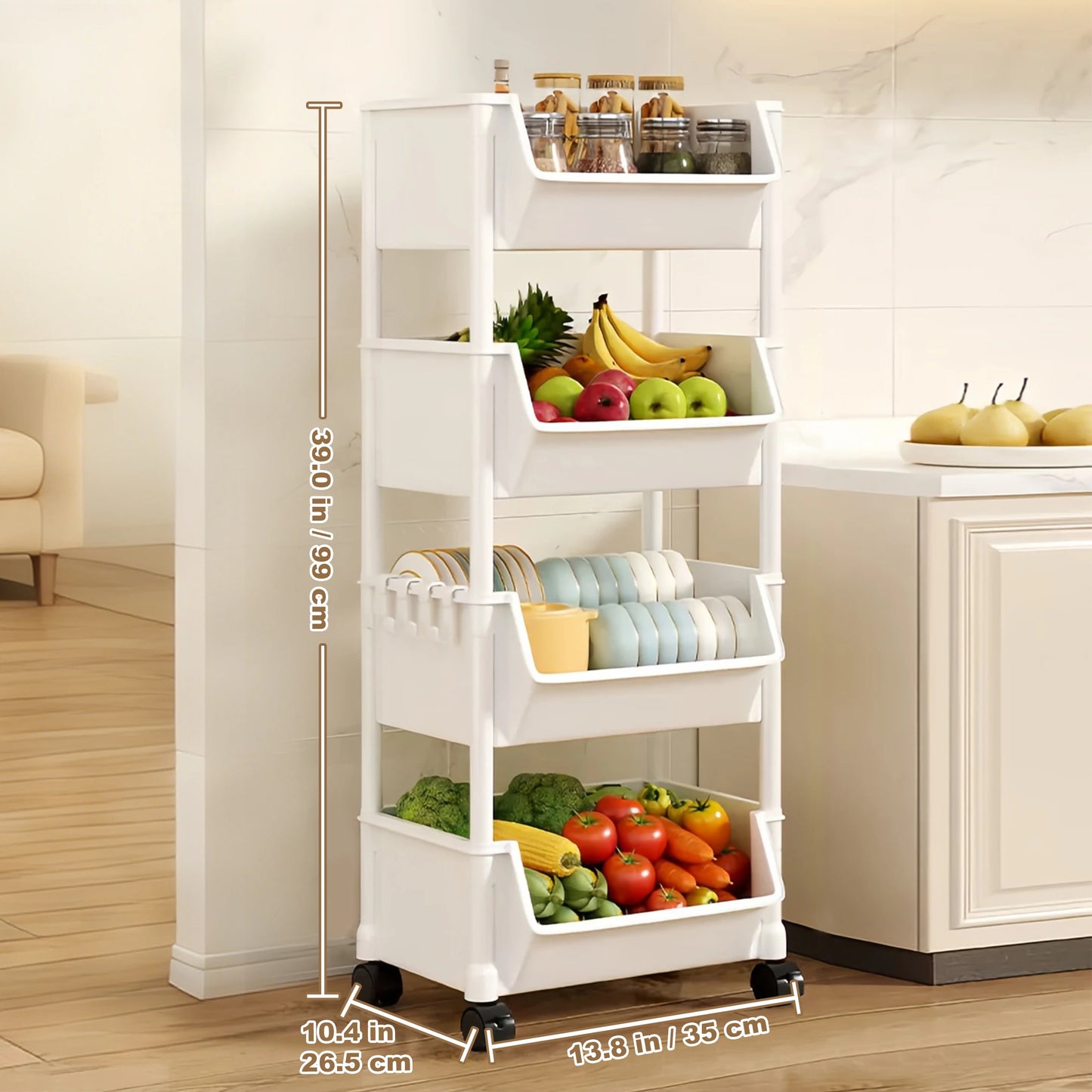 Rolling storage bin.
