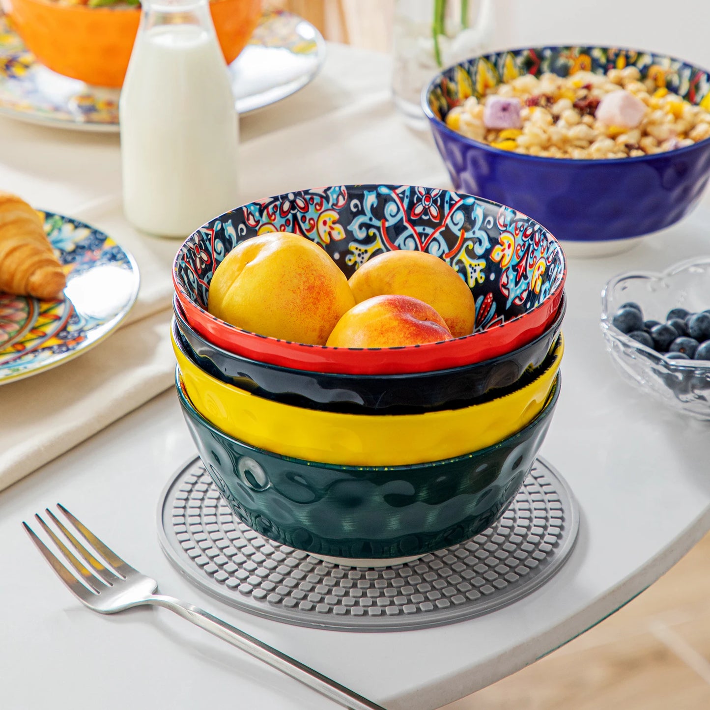Malacasa Ceramic Soup Bowls 6 Piece Set