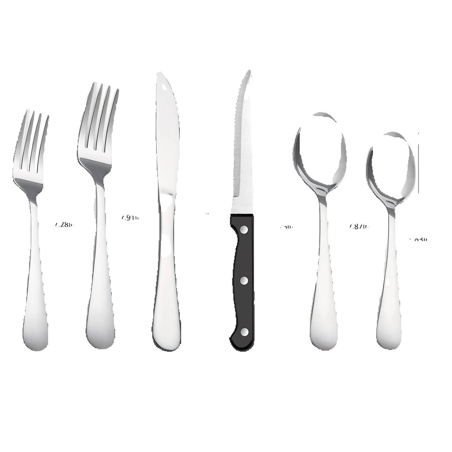HanSmart 48-Piece Stainless Steel Cutlery With Steak Knives