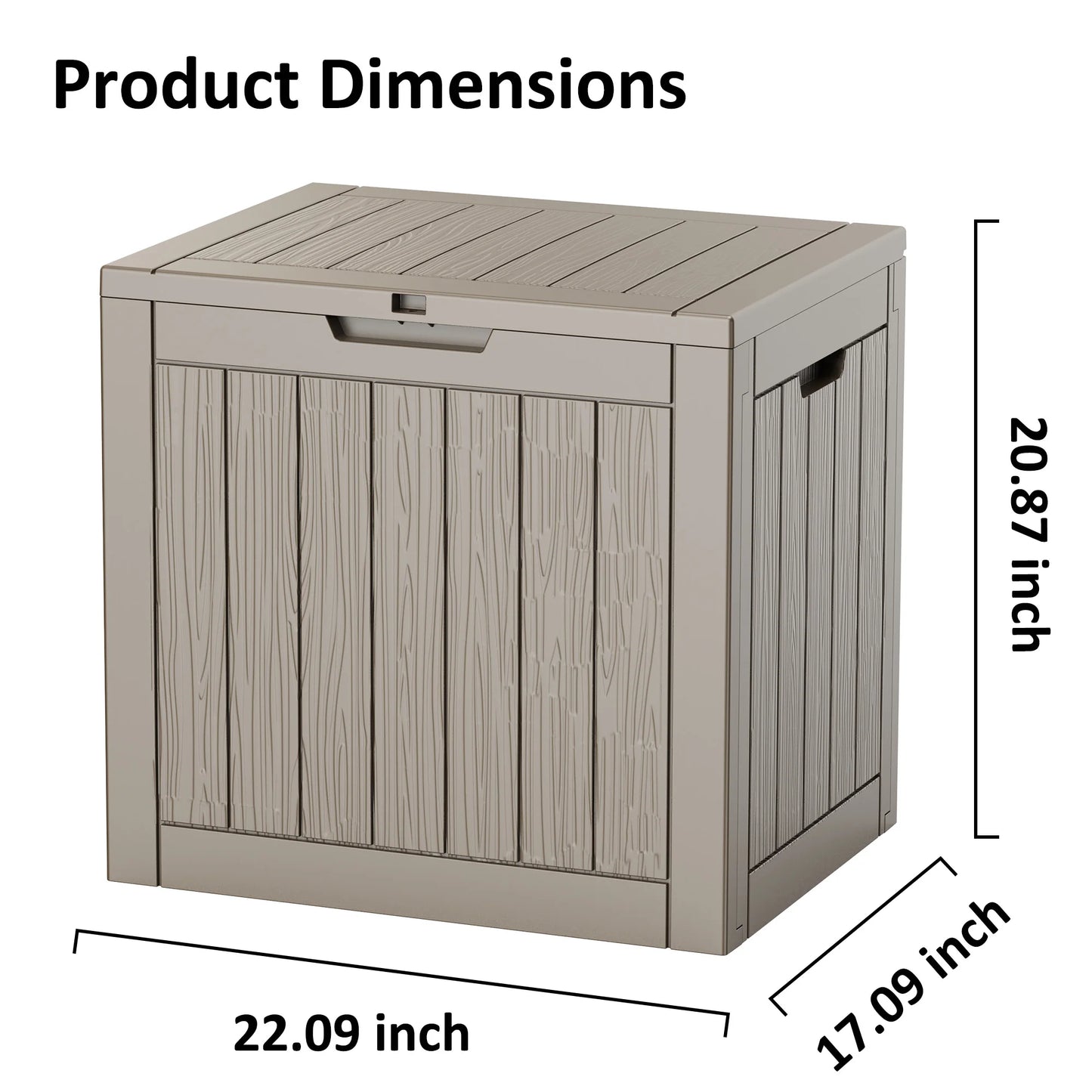 Lockable Resin Outdoor Deck Box Waterproof Storage