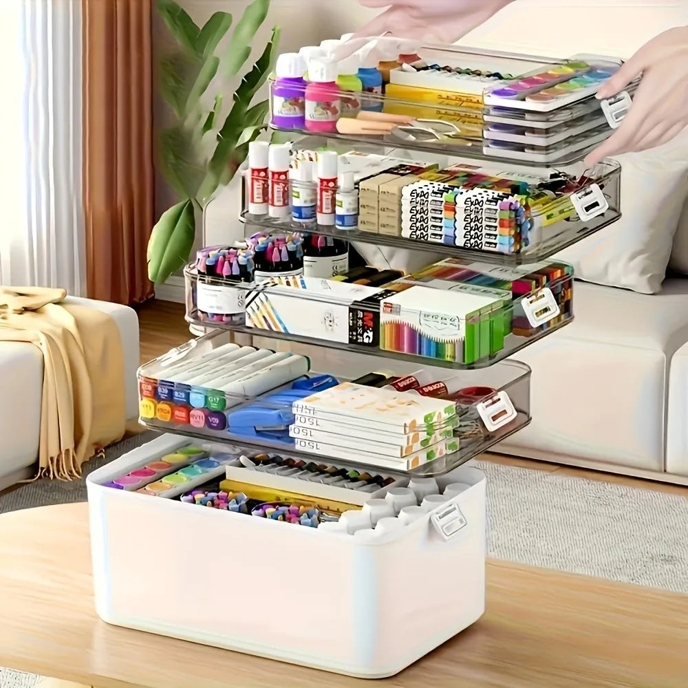 Five Layer Portable Plastic Storage Box