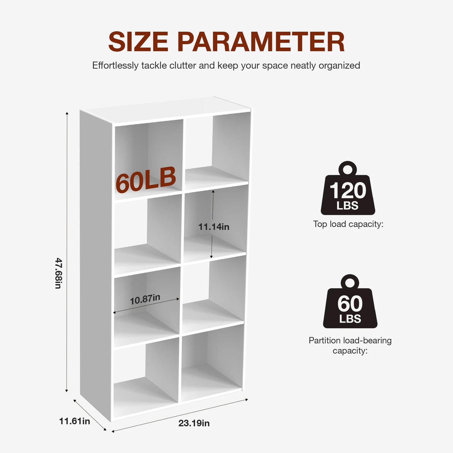 JHK Wooden Cube Storage Organizer Open Bookshelf
