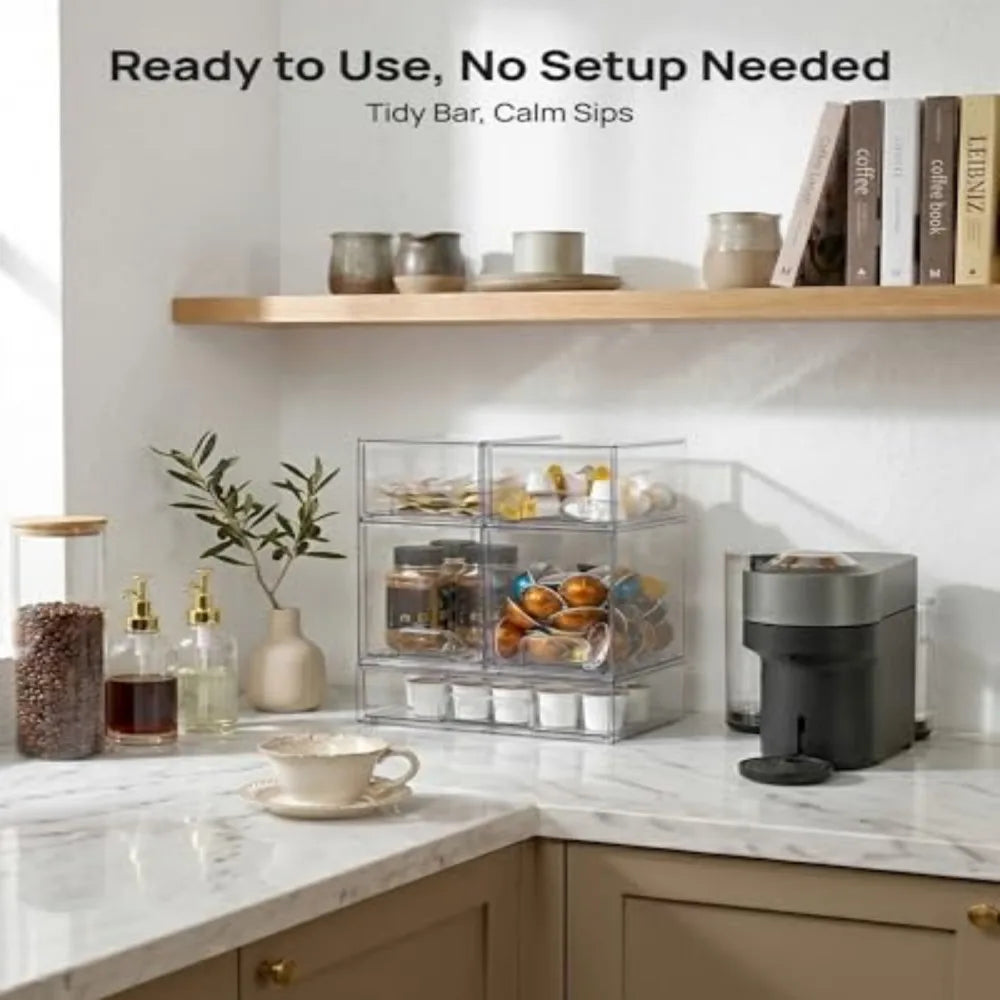Stackable Plastic Storage Drawers Organizer for Home Office