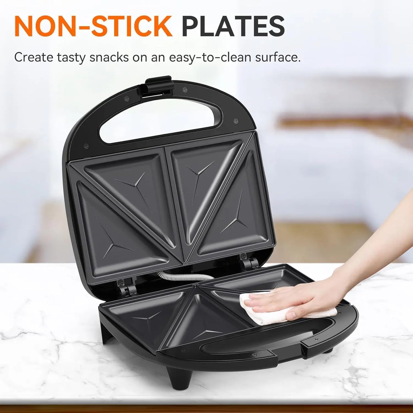 2-Slice Triangle Plate Sandwich Maker