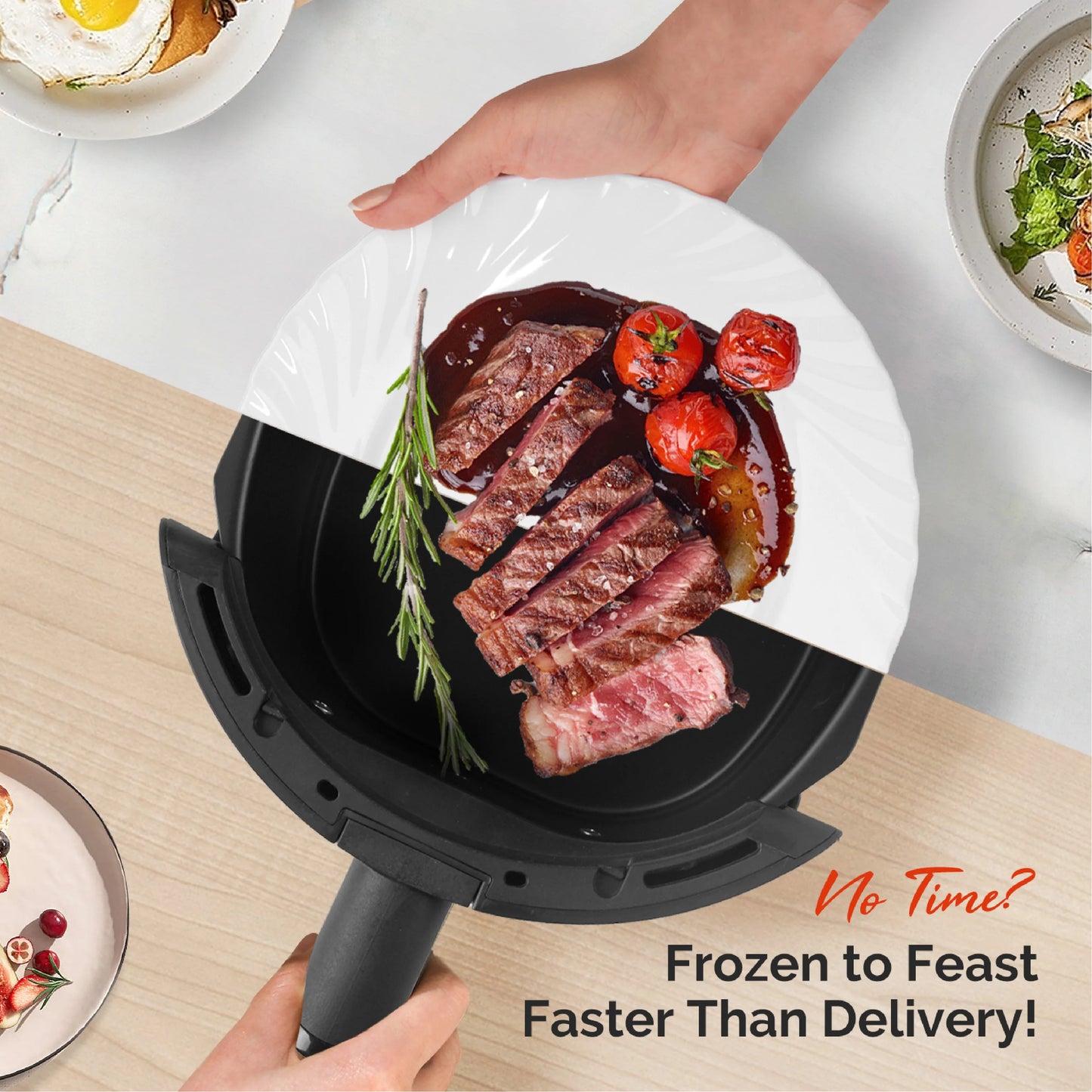 Miraston Digital Mini Air Fryer With Nonstick Basket