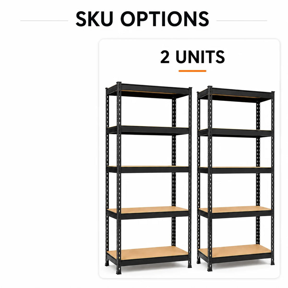 Heavy Duty Five Tier Metal Garage Storage Rack