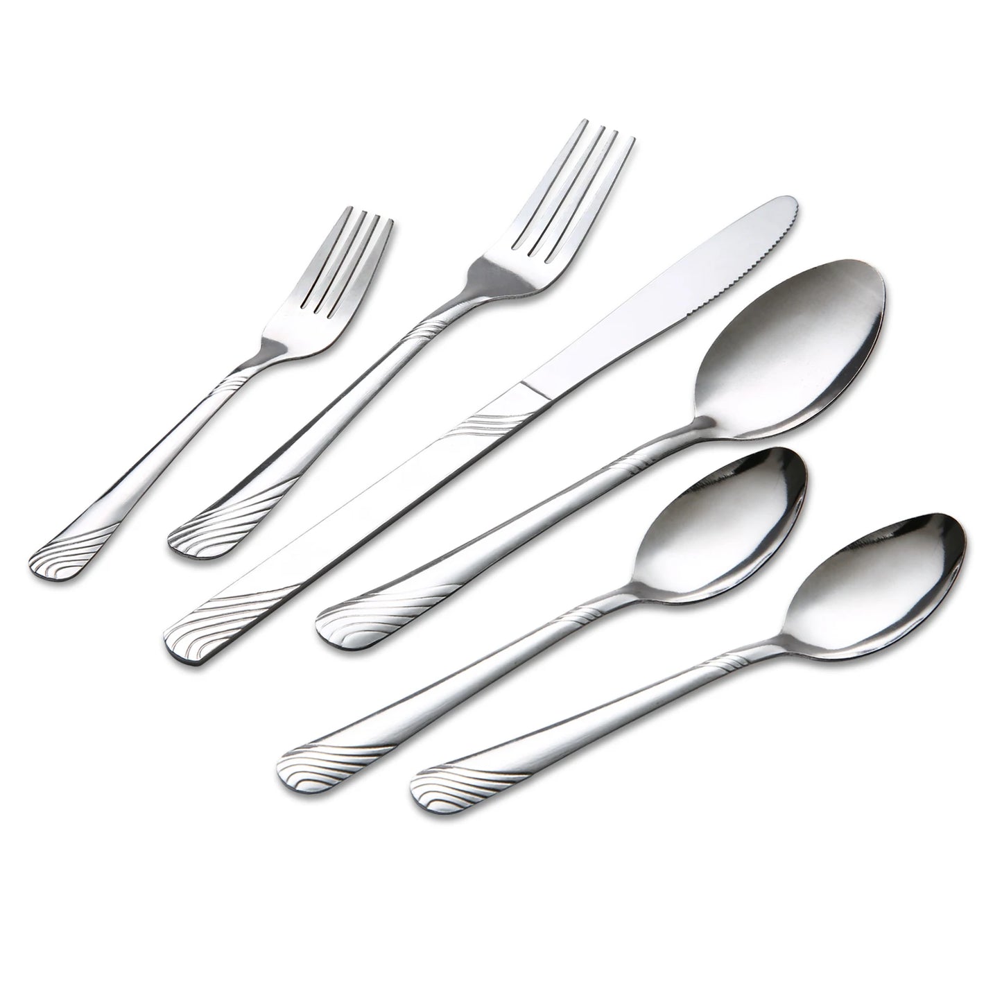 HanSmart Stainless Steel Kitchen Flatware Set