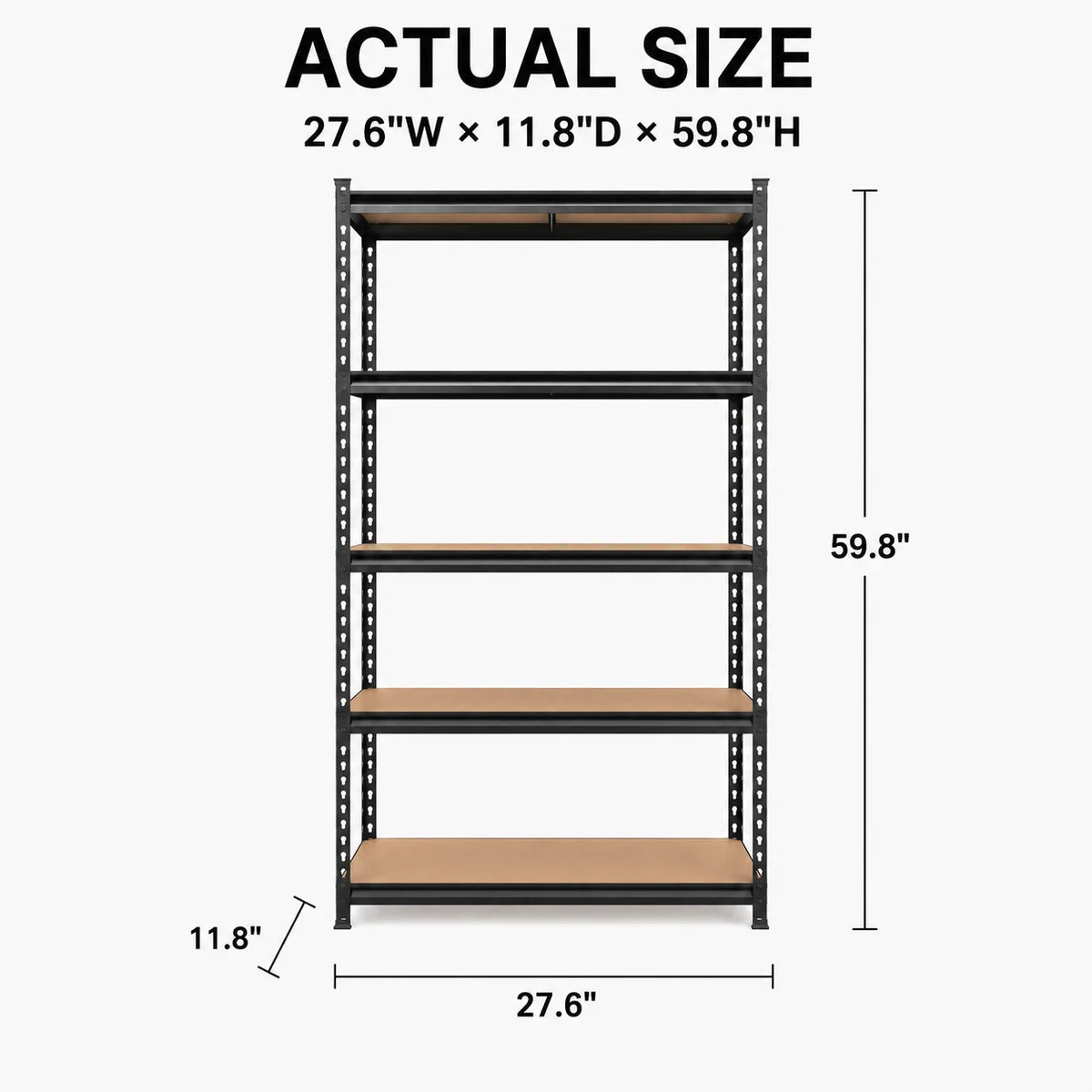 Heavy Duty Five Tier Metal Garage Storage Rack