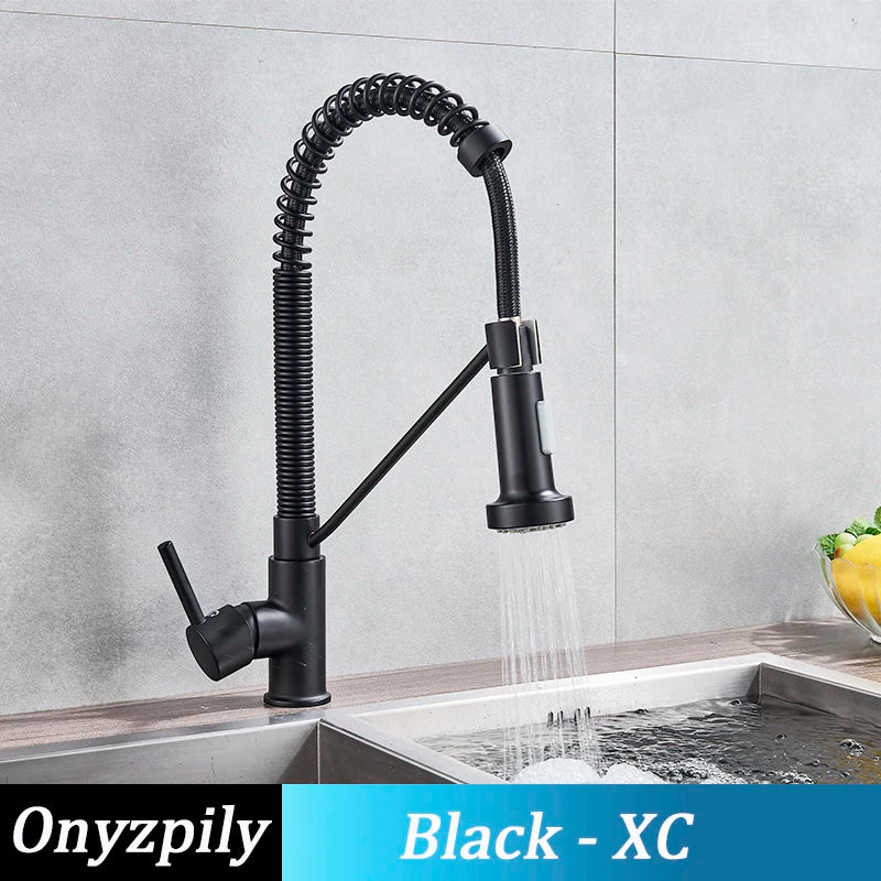 Onyzpily Single Handle Pull Down Kitchen Faucet