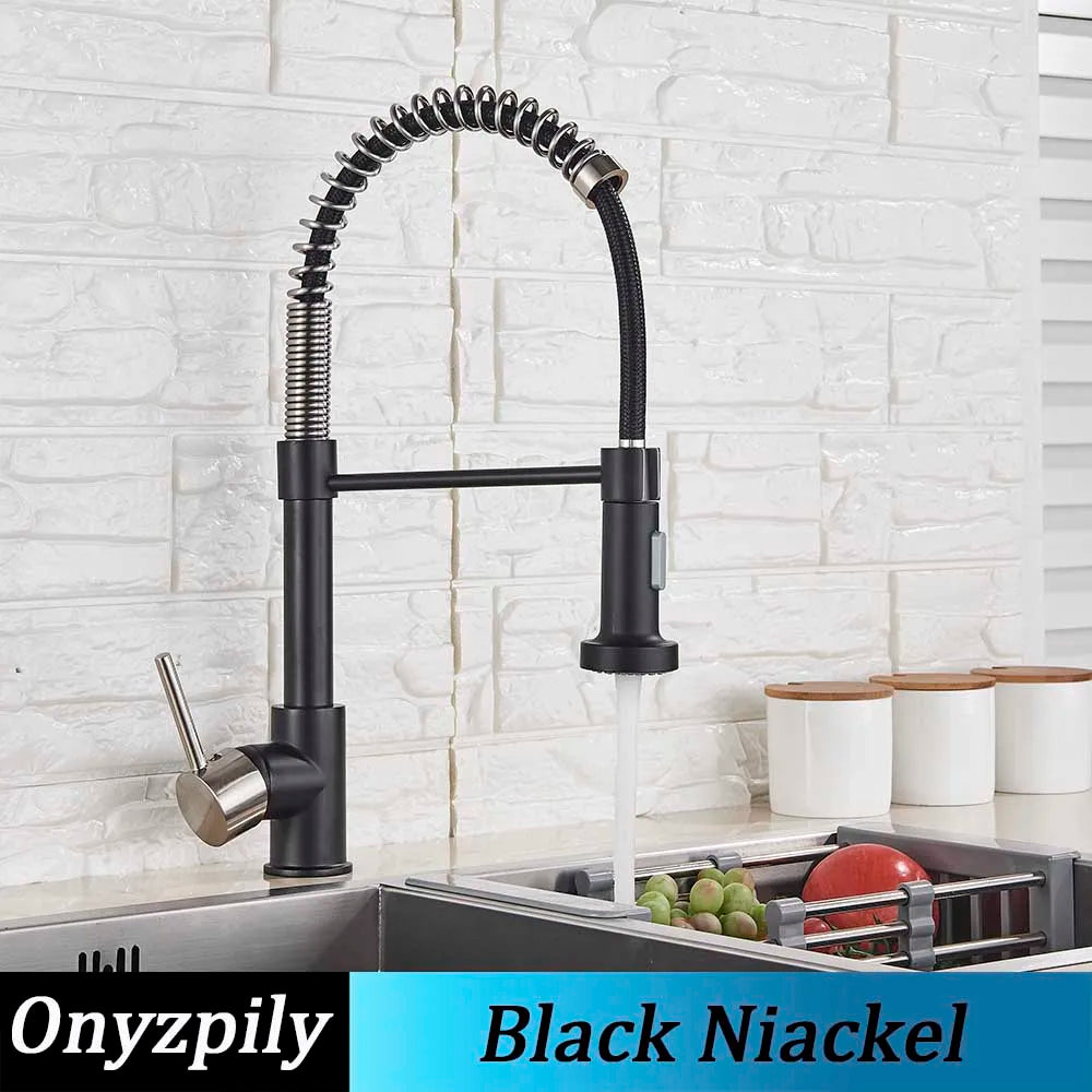 Onyzpily Single Handle Pull Down Kitchen Faucet
