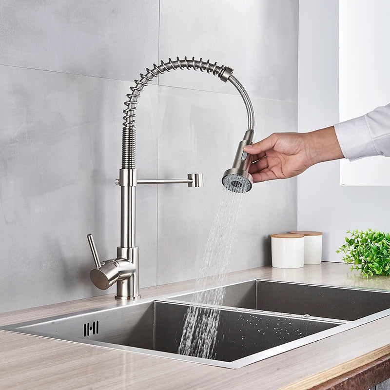 Onyzpily Single Handle Pull Down Kitchen Faucet