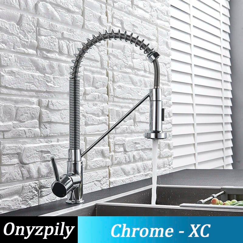 Onyzpily Single Handle Pull Down Kitchen Faucet