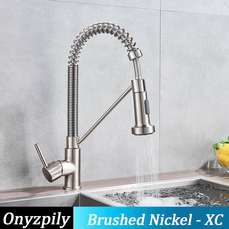 Onyzpily Single Handle Pull Down Kitchen Faucet