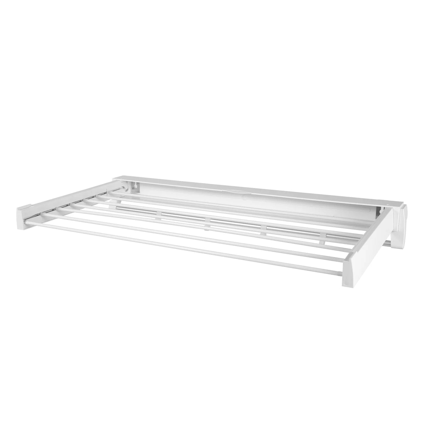 Wall Mount Retractable Clothes Drying Rack Foldable Aluminum Hanging Rods ABS Frame 84cm Expandable Laundry Rack 2kg Load