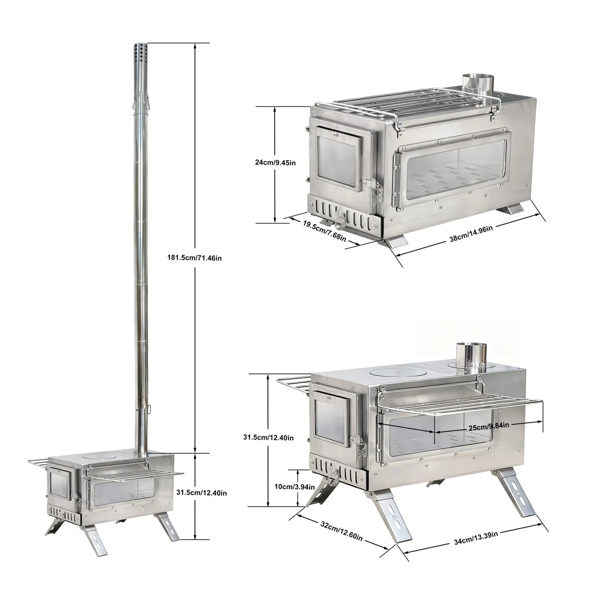 Portable Camping Wood Stove For Hot Tents