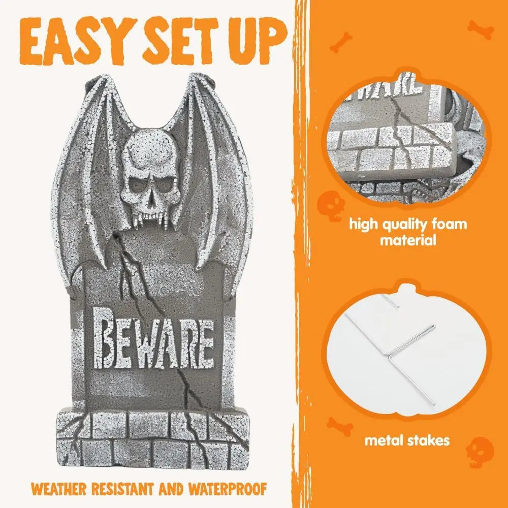 Halloween Foam Tombstones for Outdoor Graveyard Decor