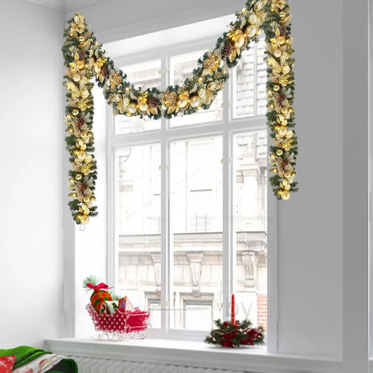 Garvee Pre Lit LED Christmas Garland Decoration
