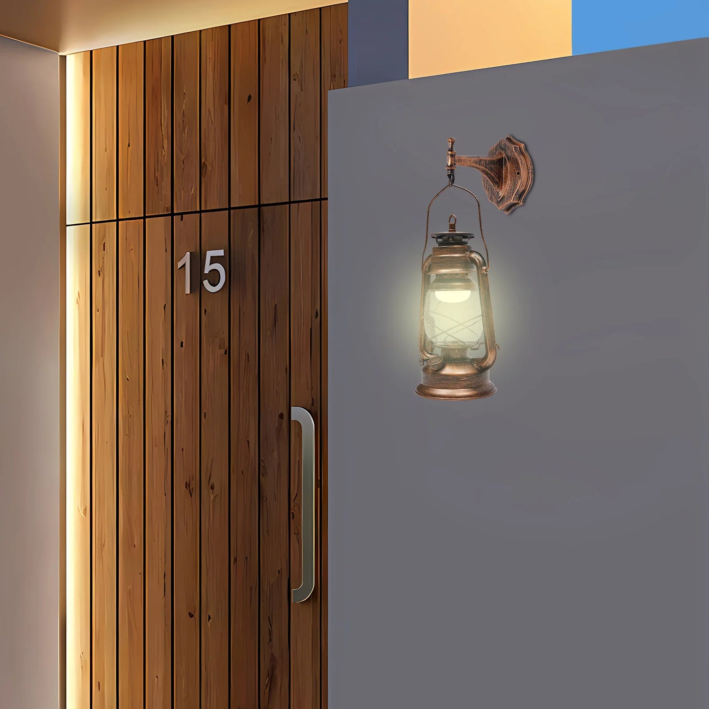 Wall Light Outdoor Lamp Antique Hanging Outdoor Lanterns Suitable for Indoor and Outdoor Lighting Yards Facades Bronze