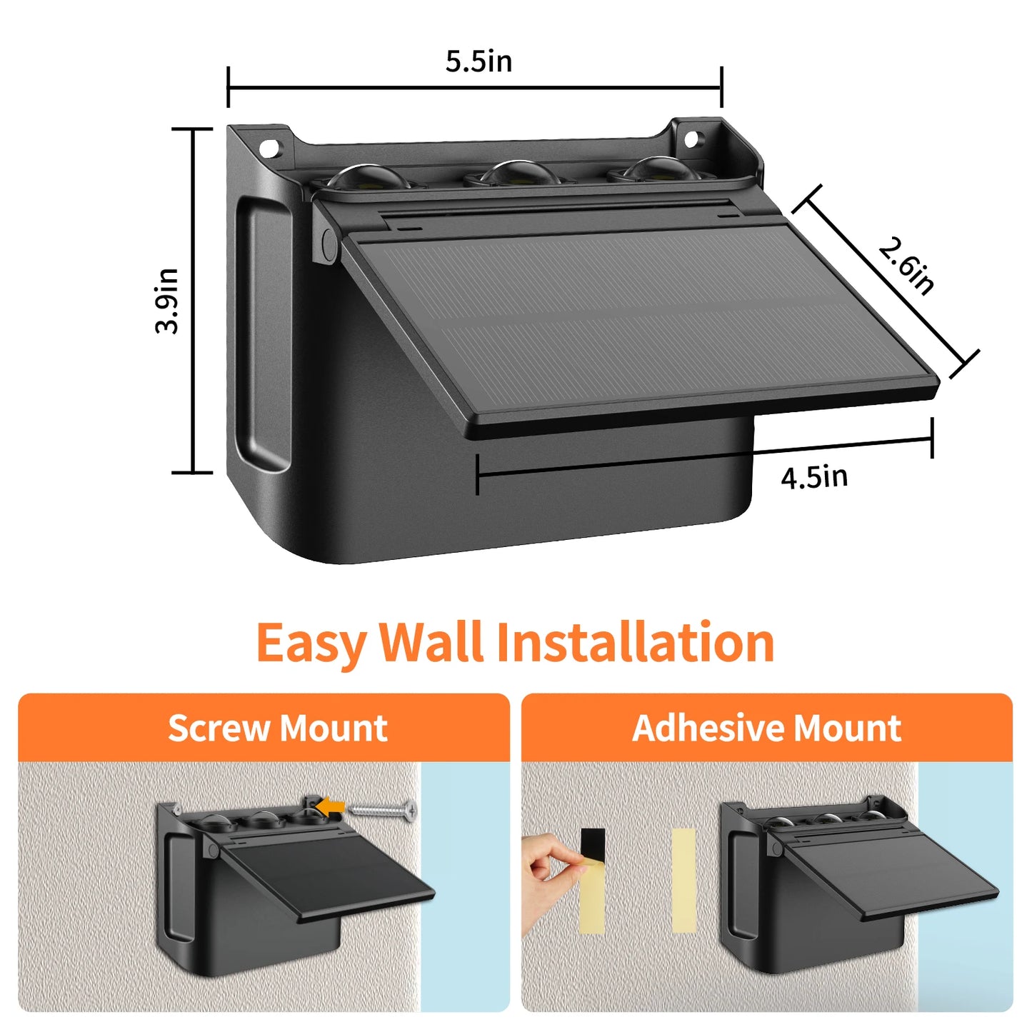 Intelamp Solar Wall Lights 2 Pack With Remote