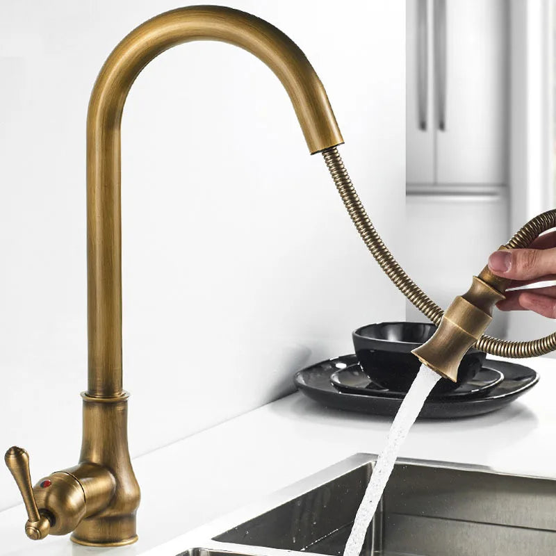 Alenartwater Antique Brass Kitchen Faucet