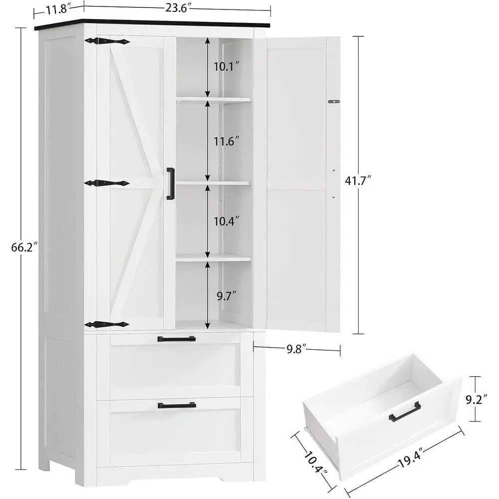 Storage Cabinet With Drawers And Adjustable Shelves