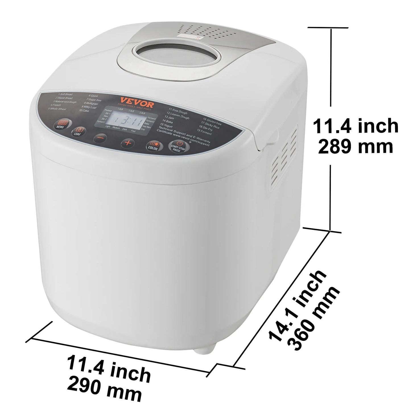 SucceBuy Automatic Bread Maker With Ceramic Pan