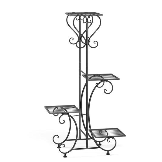 4 Tier Metal Plant Stand Indoor Outdoor Garden Rack