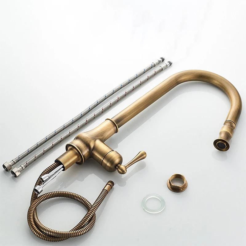 Alenartwater Antique Brass Kitchen Faucet