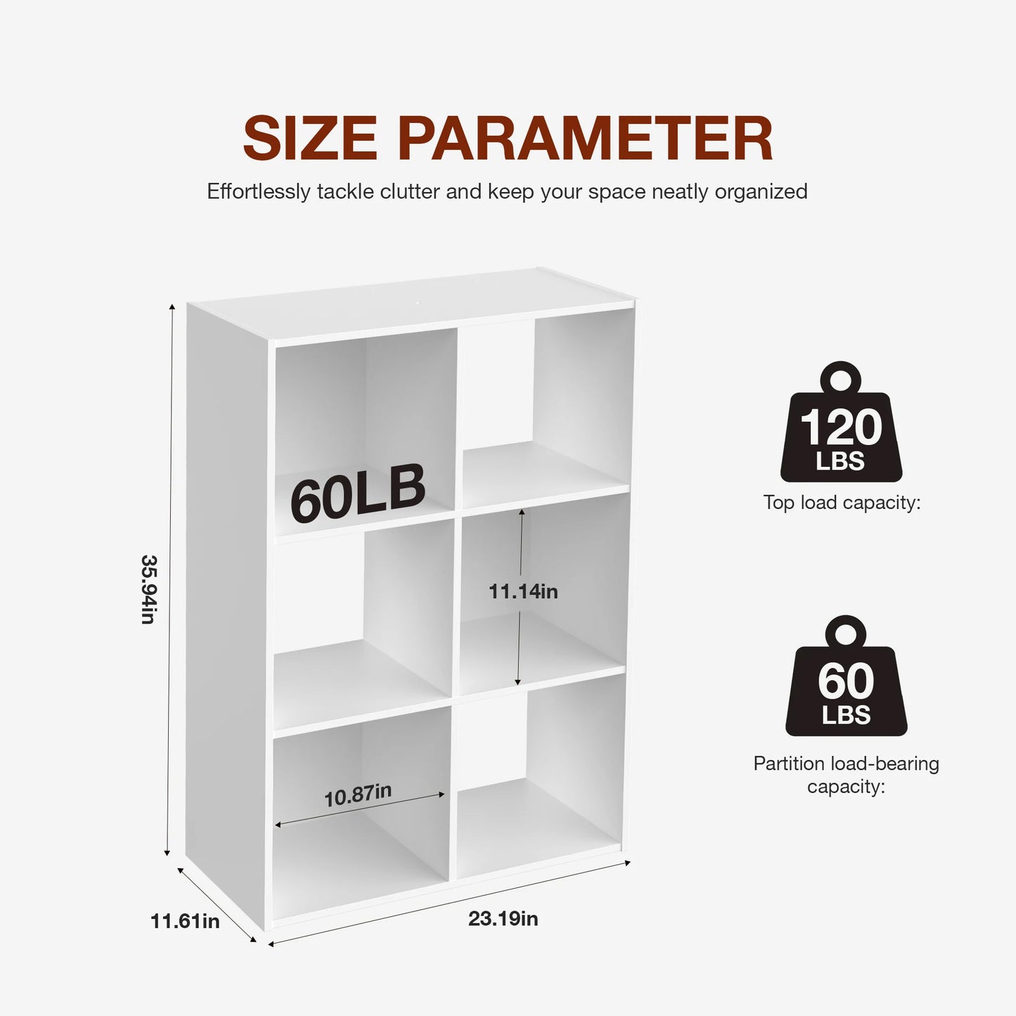 JHK Wooden Cube Storage Organizer Open Bookshelf