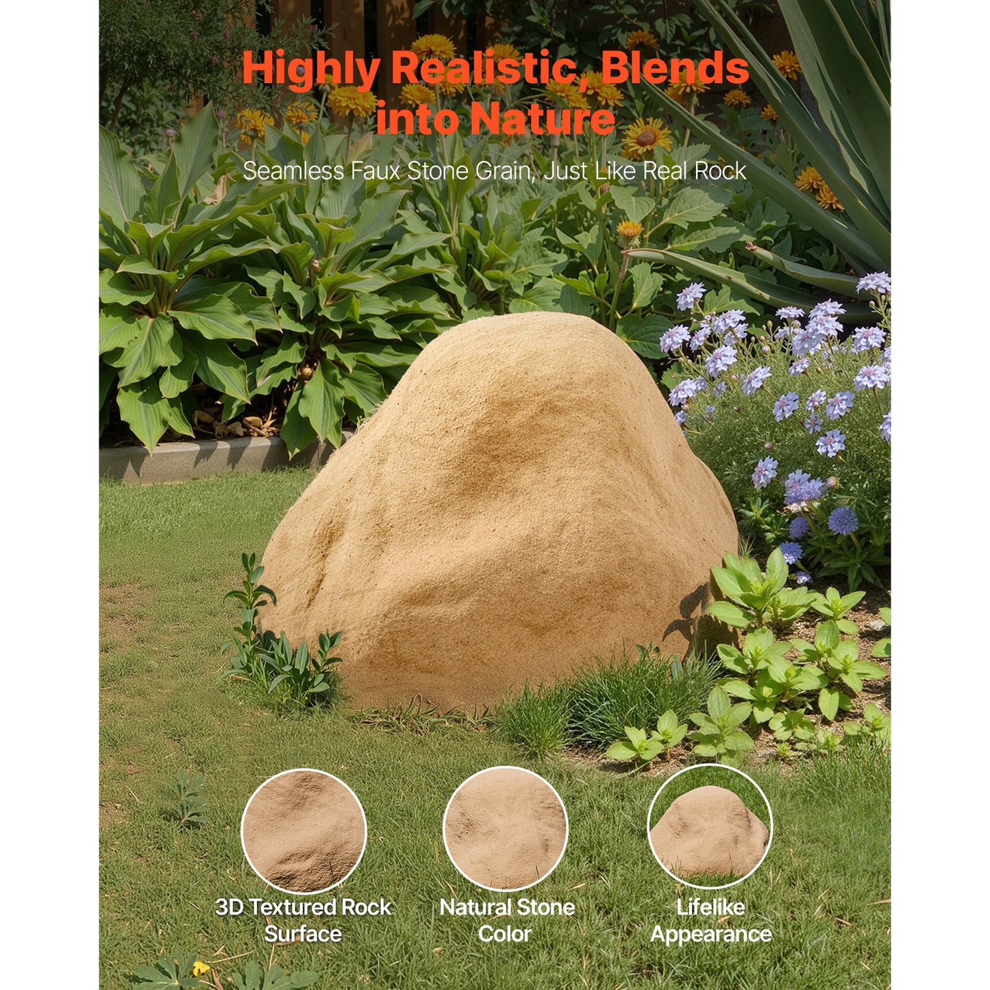 Outdoor Faux Rock Well Pump Cover Artificial Boulder Decor