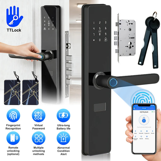 Smart Door Lock With App Biometric RFID Keypad