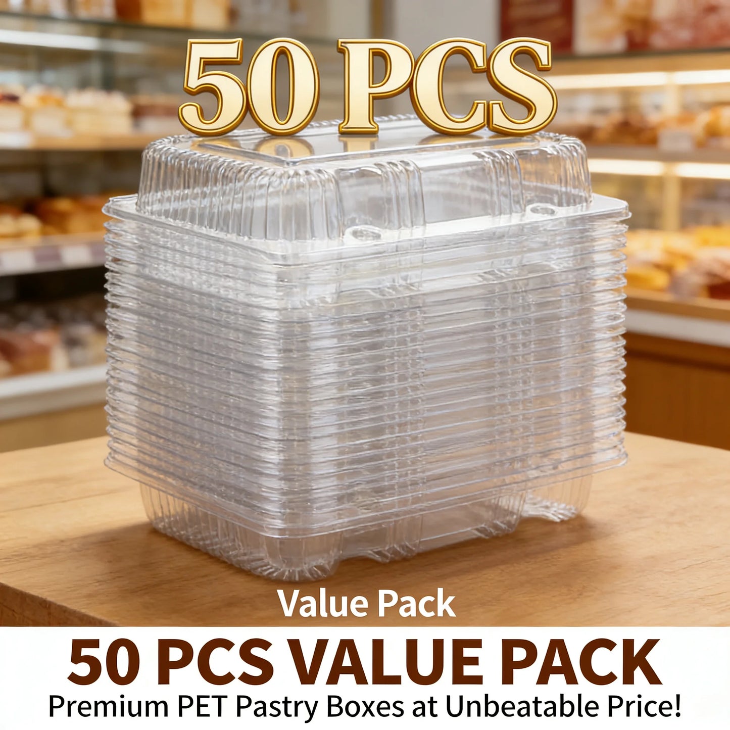 Disposable Pet Clamshell Food Containers For Takeout