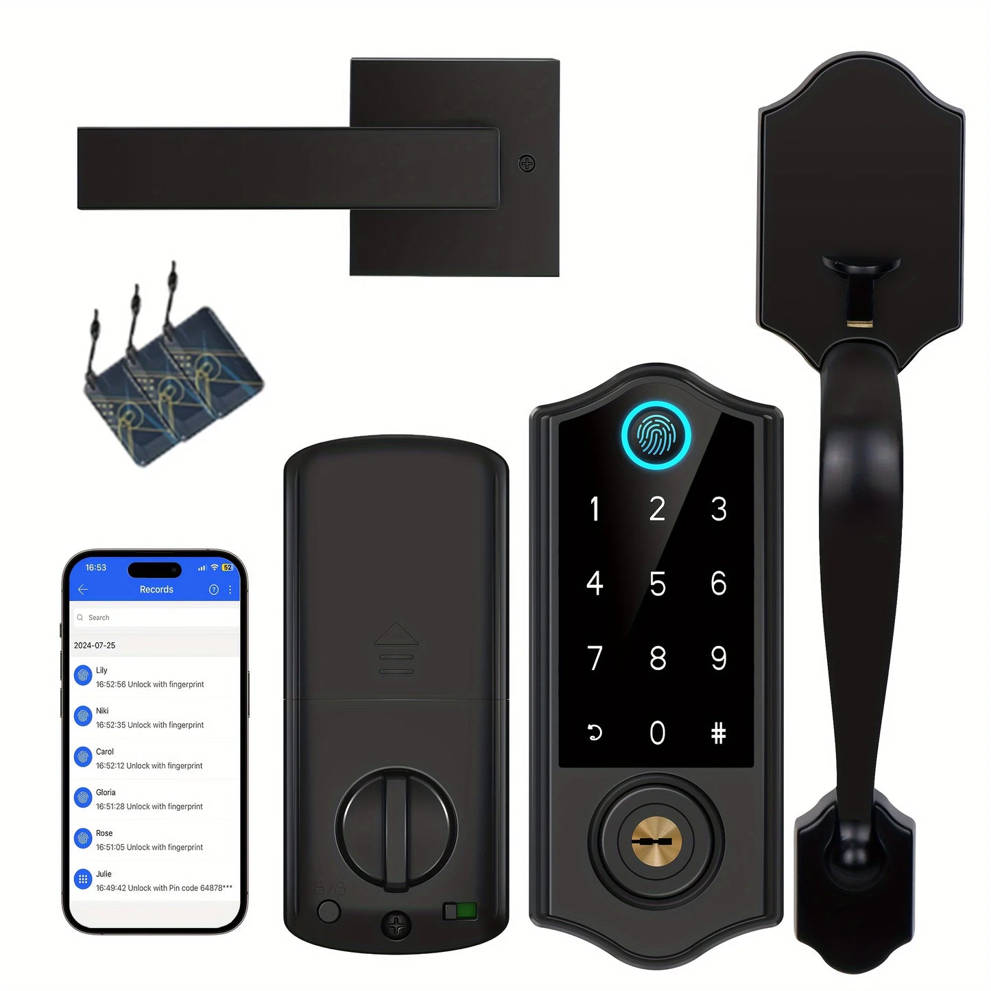 Keyless Fingerprint Door Lock With Keypad