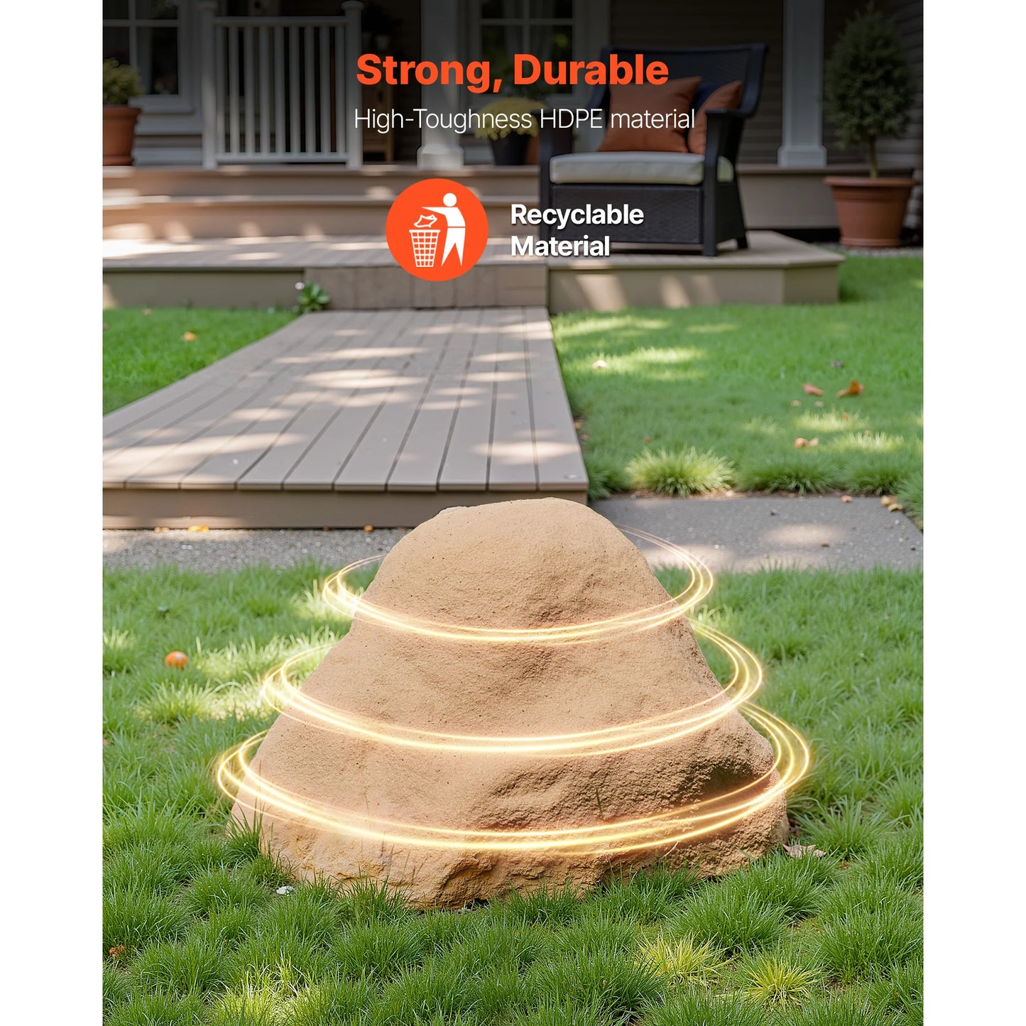 Outdoor Faux Rock Well Pump Cover Artificial Boulder Decor