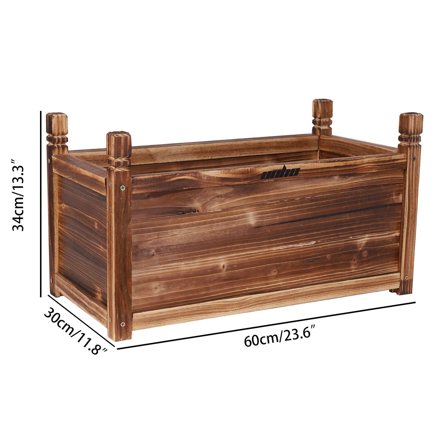 Solid Pine Wood Raised Flower Bed Garden Planter