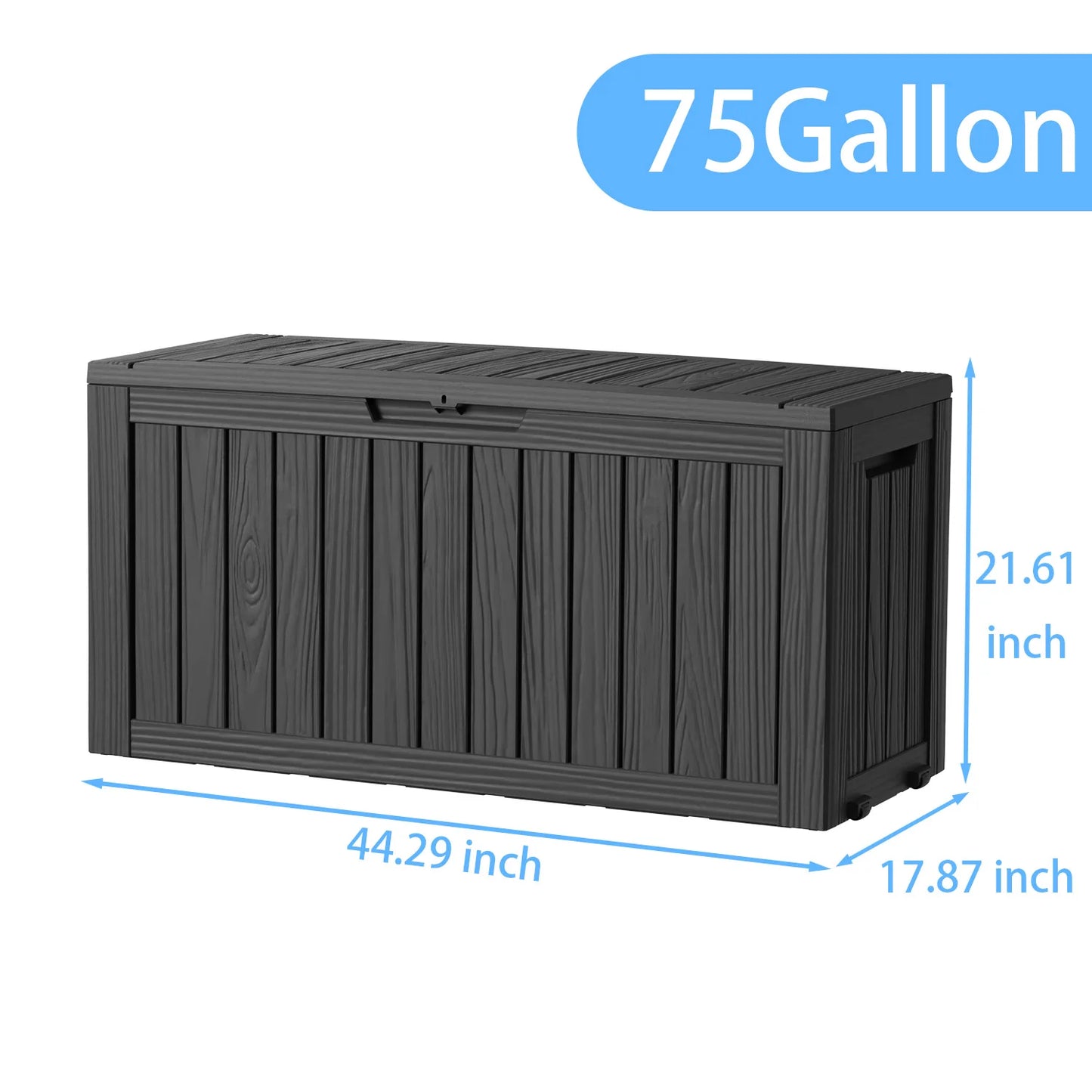 Outdoor Waterproof Storage Box With Wheels Lockable Lid
