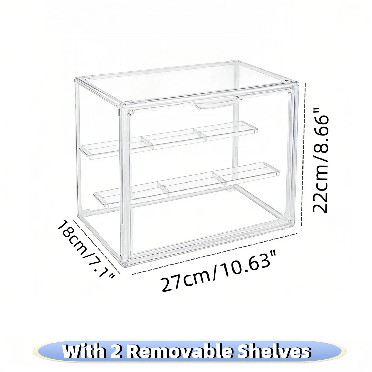 Acrylic Display Box, Clear Stackable Storage Case Bins Organizer for Blind Box Toy Collectible Cosmetic Makeup Figure