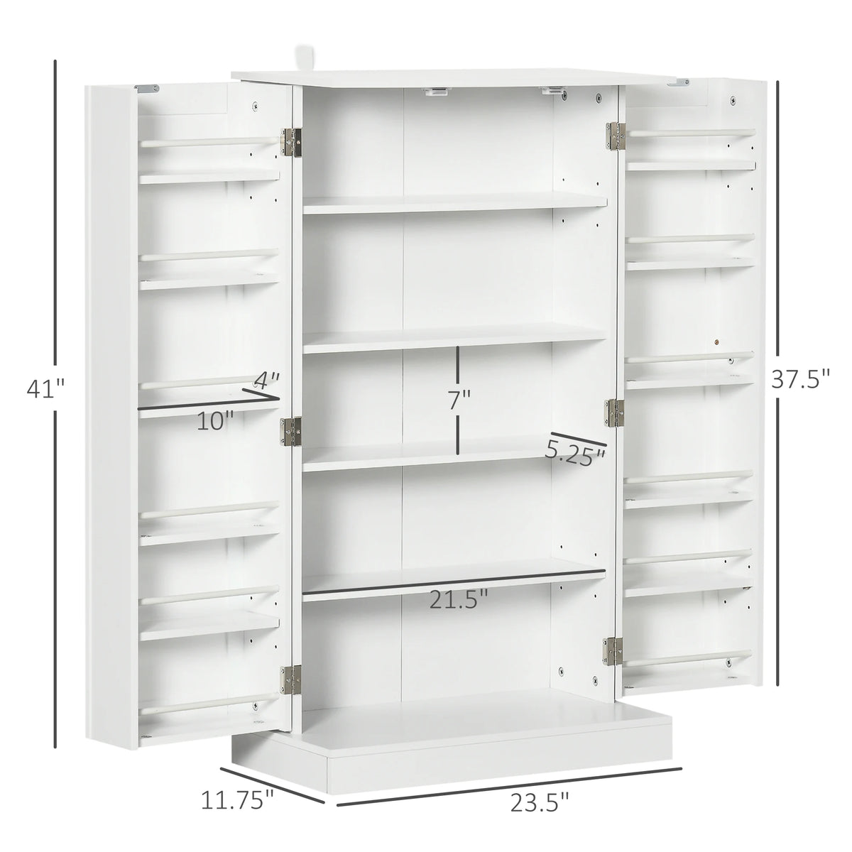 HOMCOM Modern Freestanding Storage Cabinet With Shelves