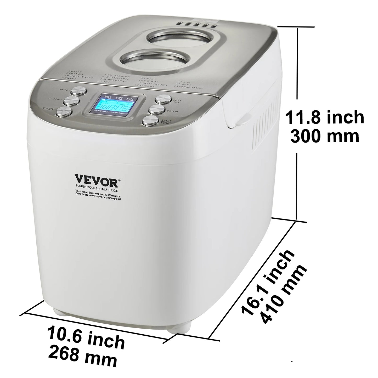 SucceBuy Automatic Bread Maker With Ceramic Pan