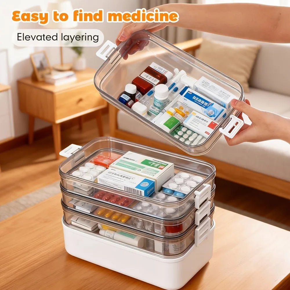 Five Layer Portable Plastic Storage Box