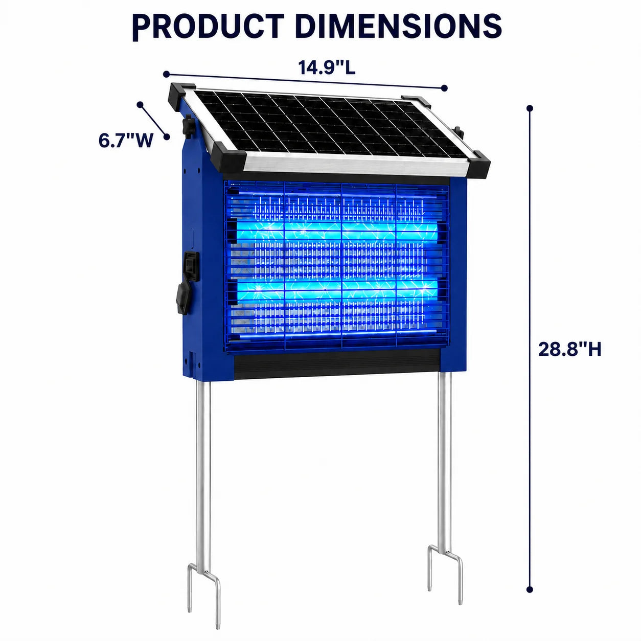 Solar Mosquito Zapper Cordless Outdoor Waterproof
