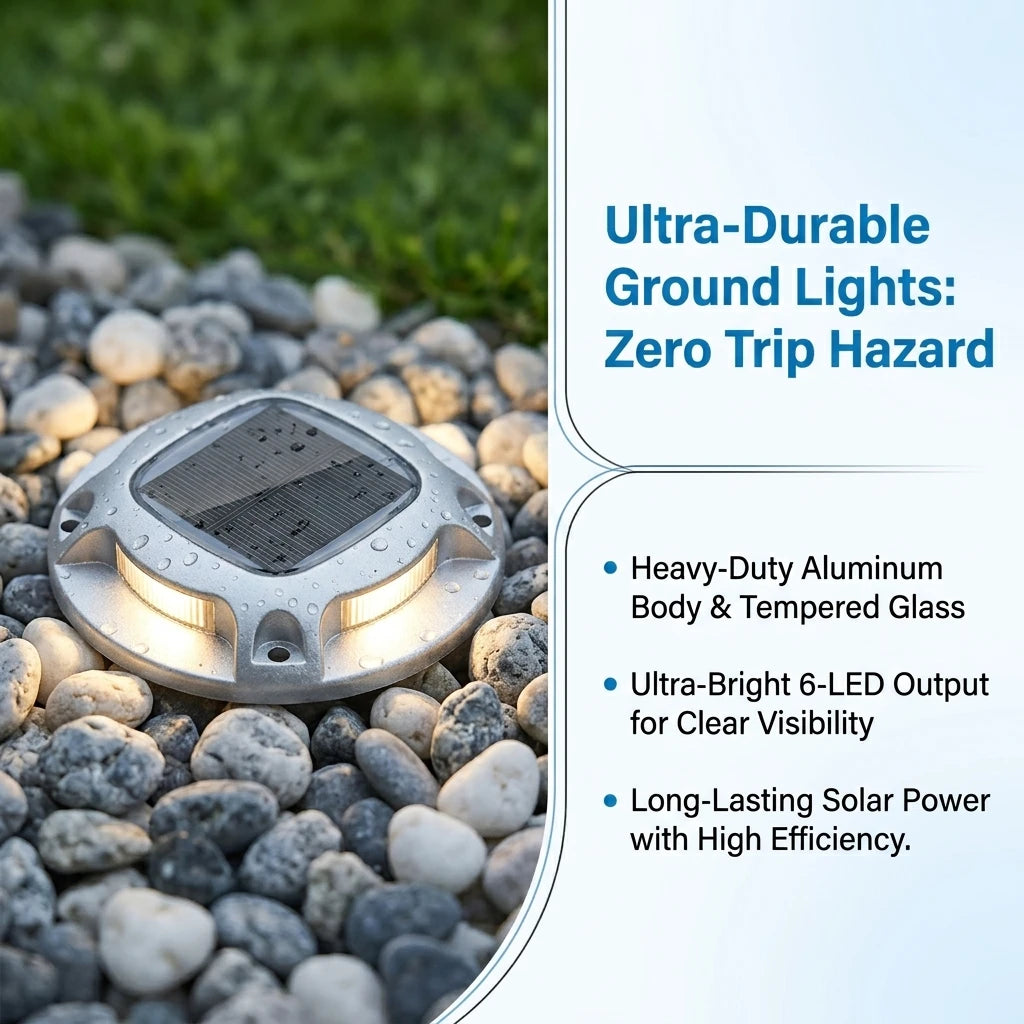 Solar Flame Torch And Ground Pathway Lights Set