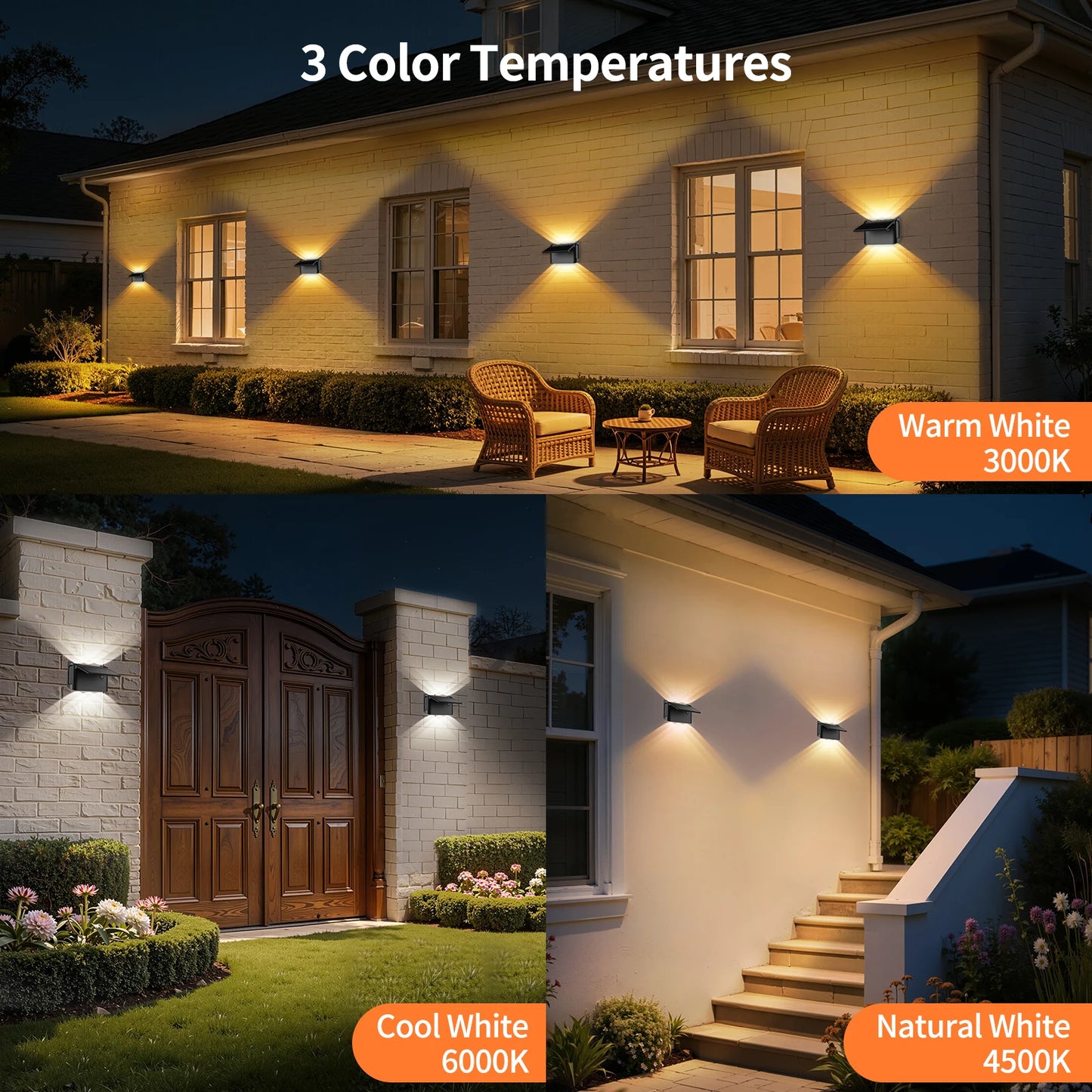 Intelamp Solar Wall Lights 2 Pack With Remote