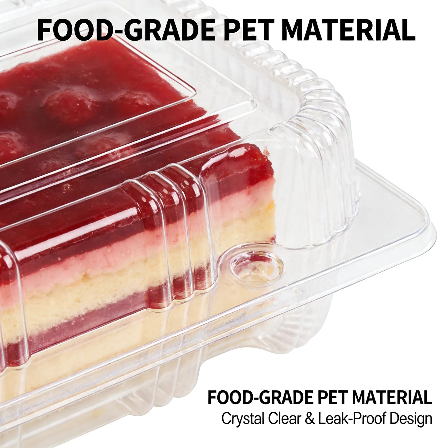 Disposable Pet Clamshell Food Containers For Takeout