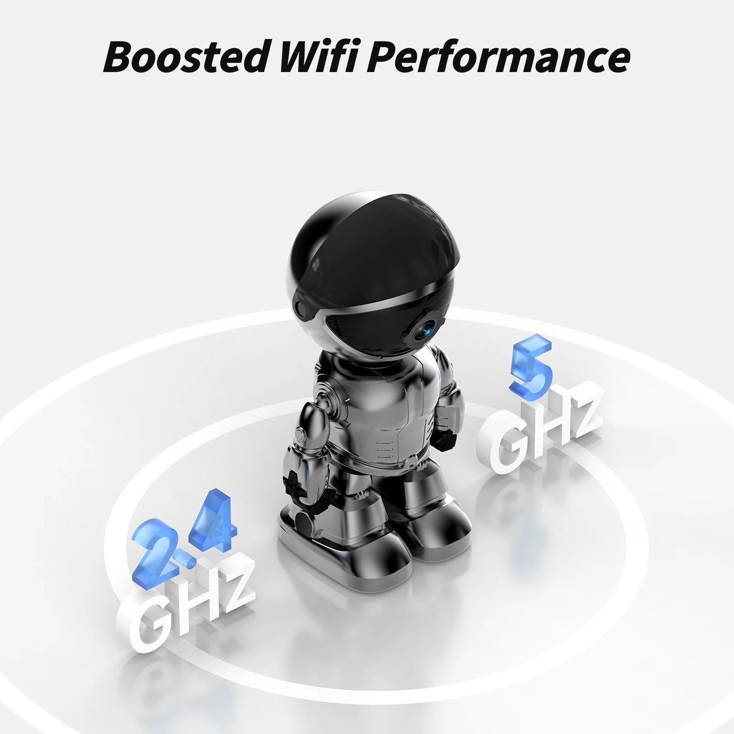 PTZ WIFI IP Camera Wireless Home Security Robot Camera 360° Two Way Audio Auto Tracking Invisible Lens Indoor Baby Monitor