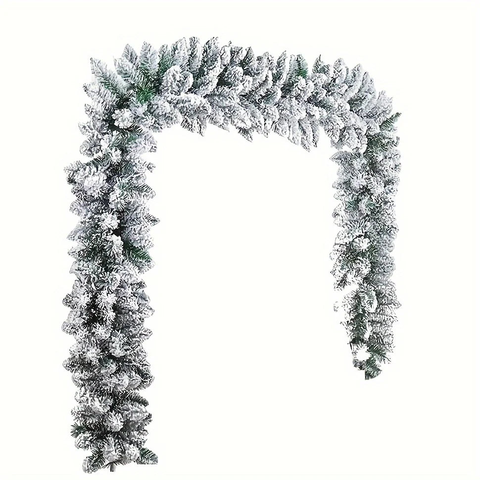 Snow Flocked Artificial Christmas Pine Garland