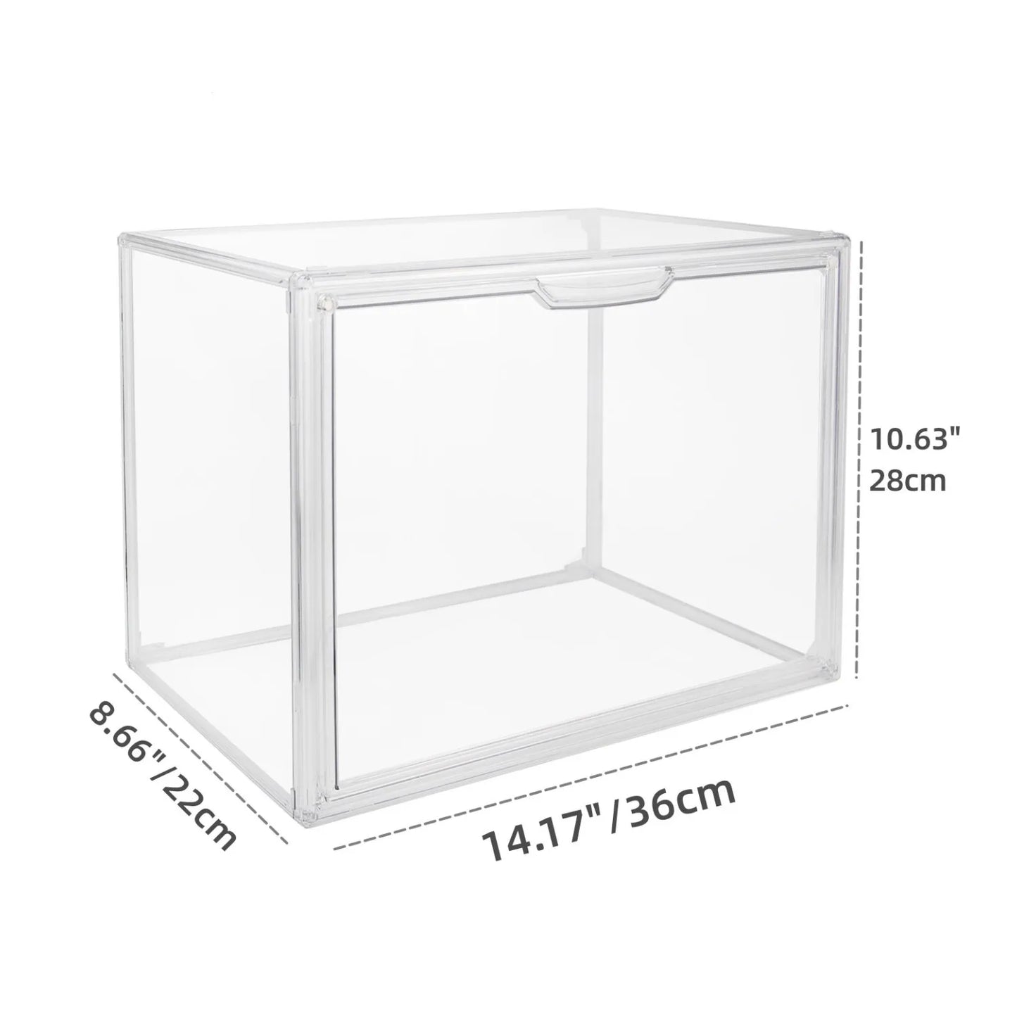 Acrylic Display Box, Clear Stackable Storage Case Bins Organizer for Blind Box Toy Collectible Cosmetic Makeup Figure