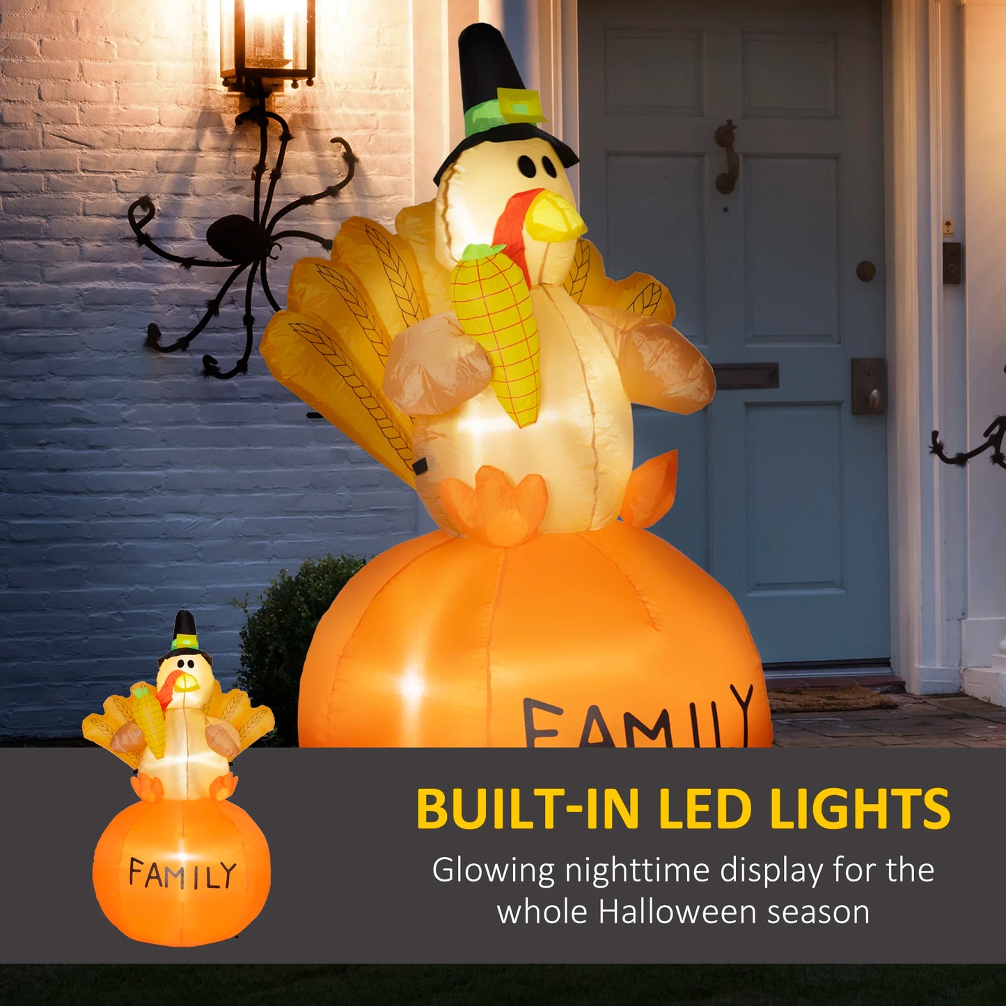 LED Inflatable Outdoor Turkey Thanksgiving Decor